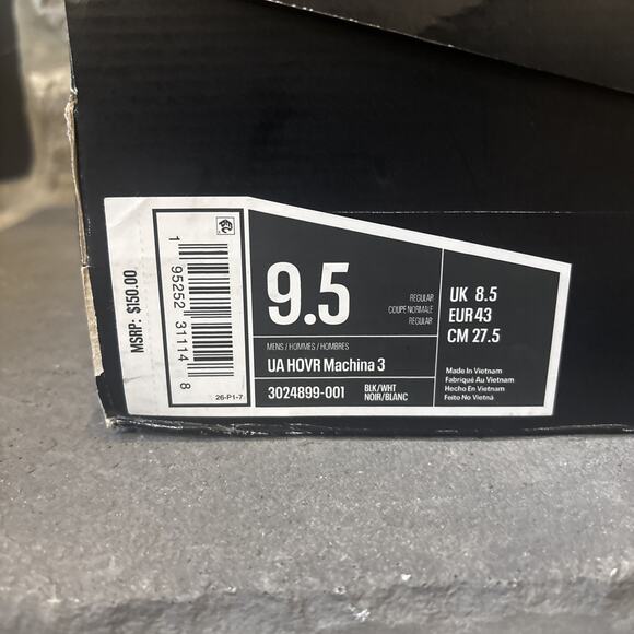 Under Armour HOVR Machina 3 Men's Running Shoes Black 3024889-001 w/ Bluetooth!! - Picture 14 of 15